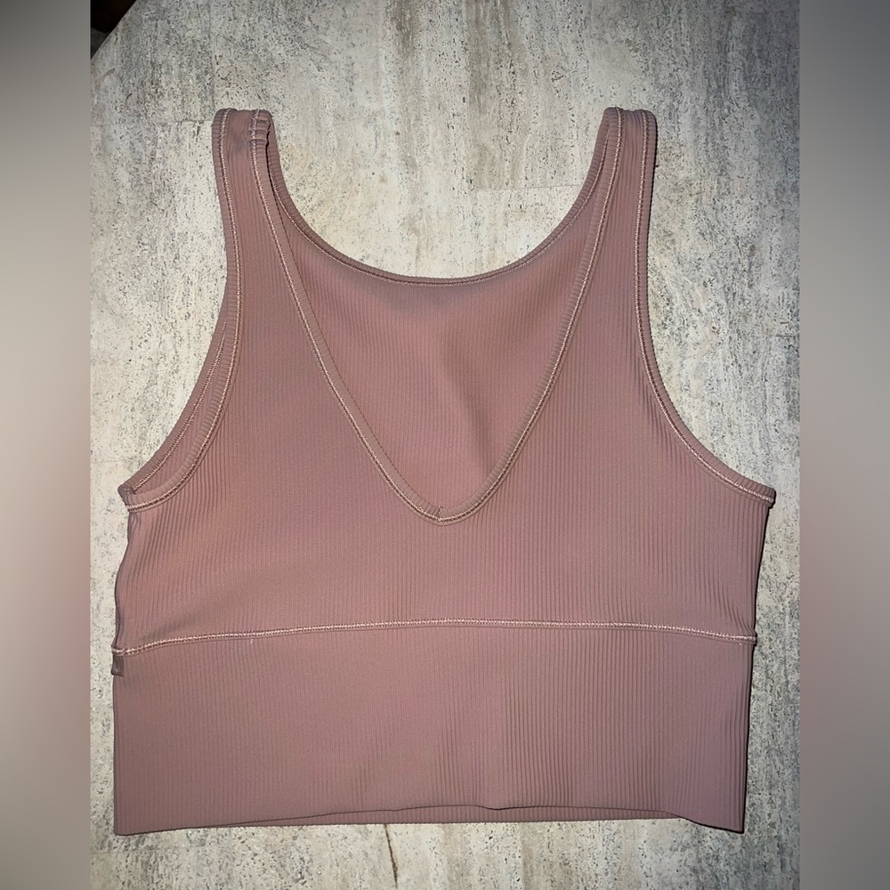 Lululemon Athletica Power Pivot Tank Ribbed Bra Cami in Pink Clay Size 6/XS/S